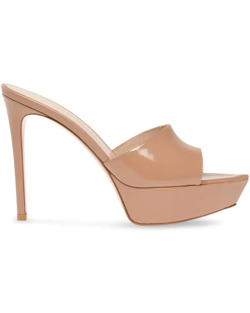 Gianvito Rossi Spitze Dasha Plateau-Sandalen 100mm - Braun Braun