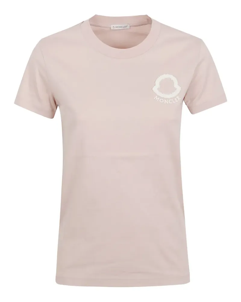 Moncler logo-patch T-shirt - Rosa Rosa