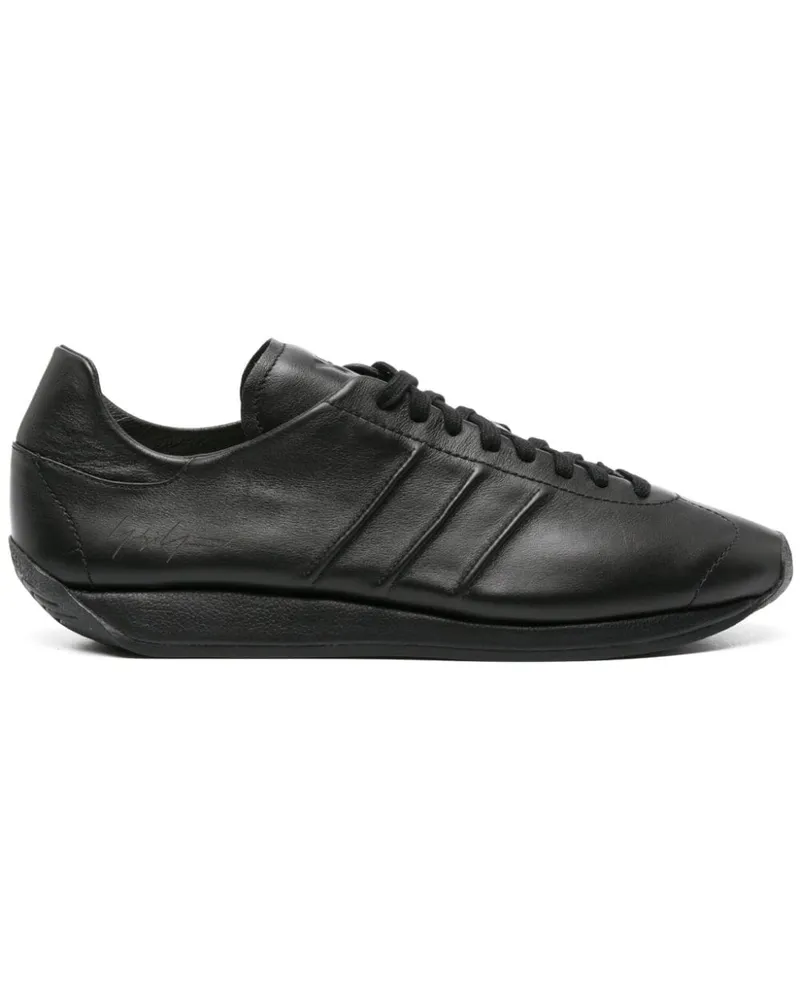 Y-3 x Adidas Country Sneakers aus Leder - Schwarz Schwarz