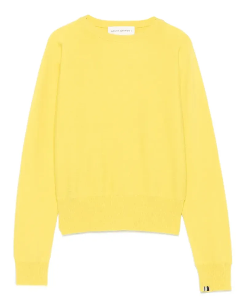 extreme cashmere Kaschmirpullover mit rundem Ausschnitt - Gelb Gelb