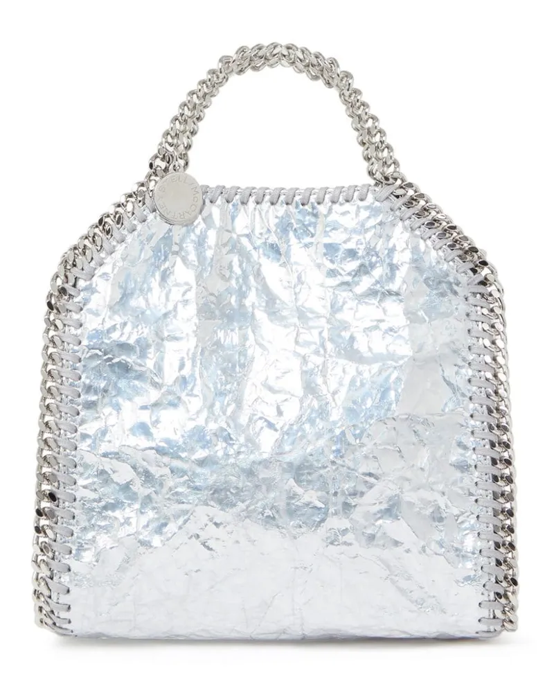 Stella McCartney Mini Falabella Metallic-Shopper - Silber Silber
