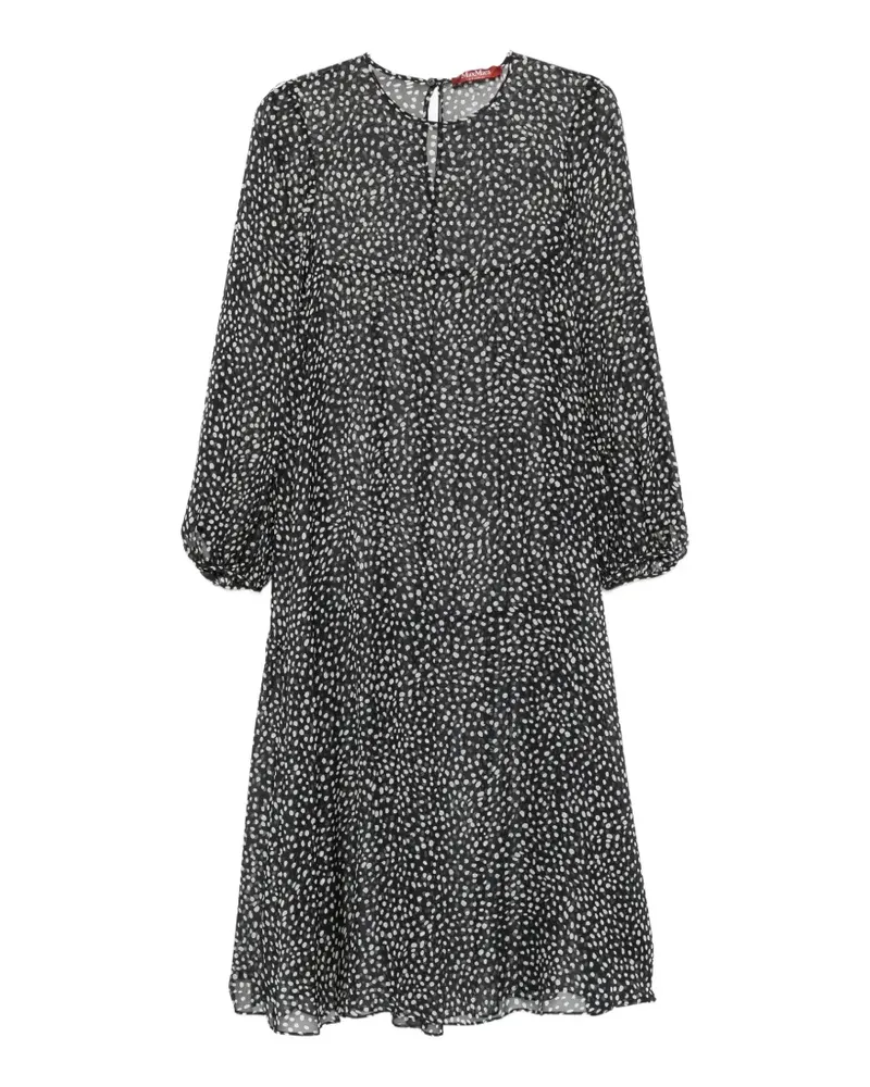 Max Mara belted polka-dot dress - Schwarz Schwarz