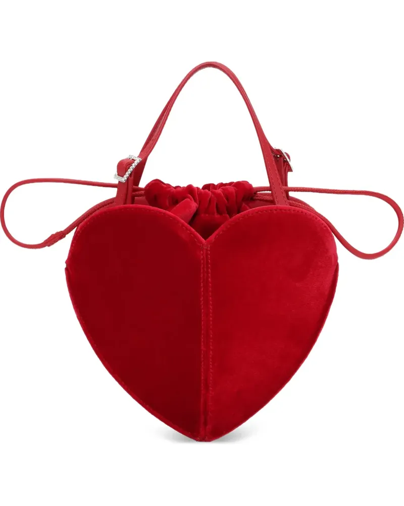 ROTATE Birger Christensen The Heart Tasche aus rotem Samt Rot