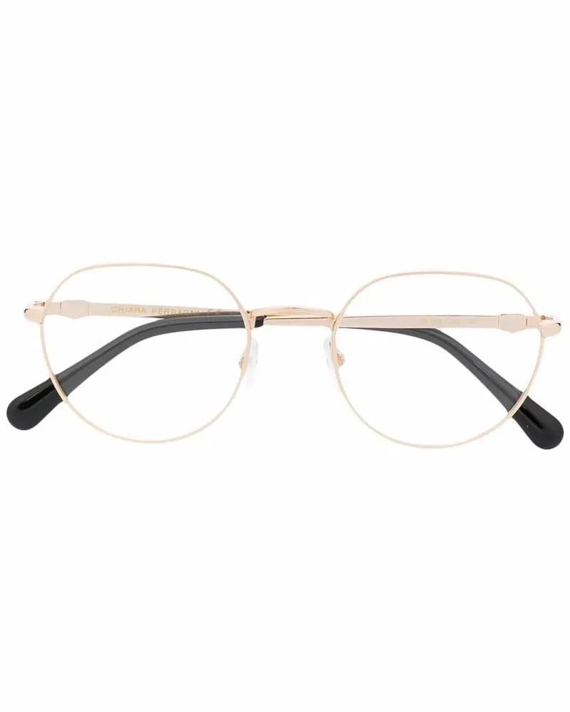 Chiara Ferragni Brille mit rundem Gestell - Gold Gold