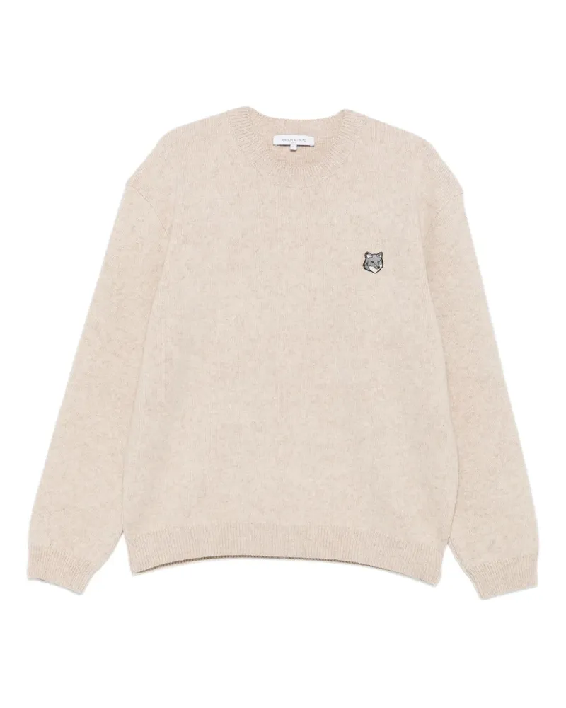 Kitsuné Pullover mit Fuchs-Patch - Nude Nude
