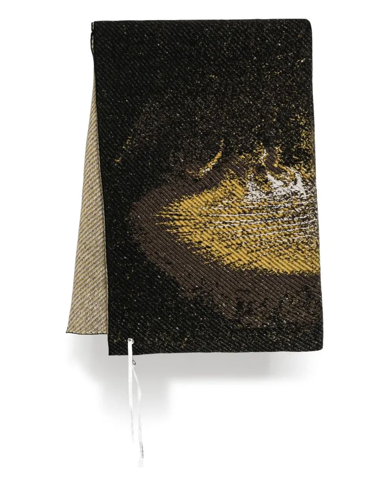 Label Under Construction Schal mit grafischem Print - Schwarz Schwarz
