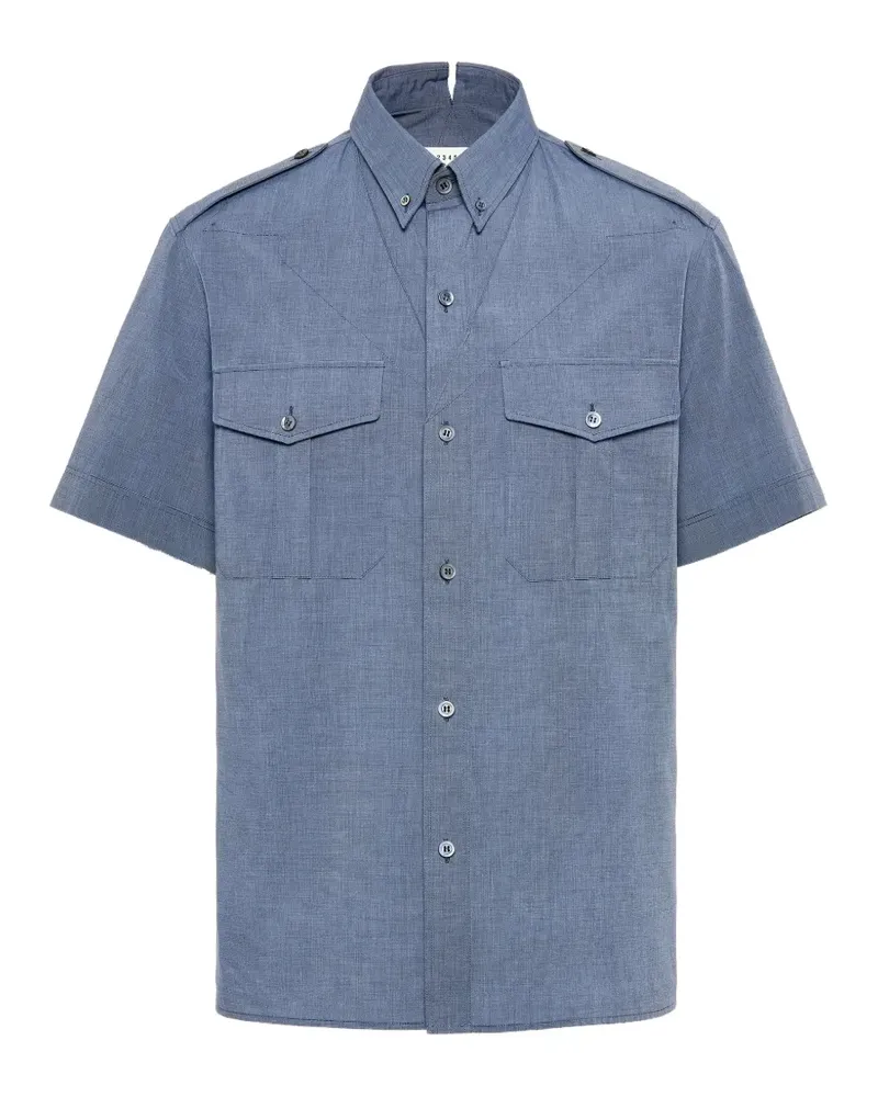 Maison Margiela foldable short-sleeved shirt - Blau Blau