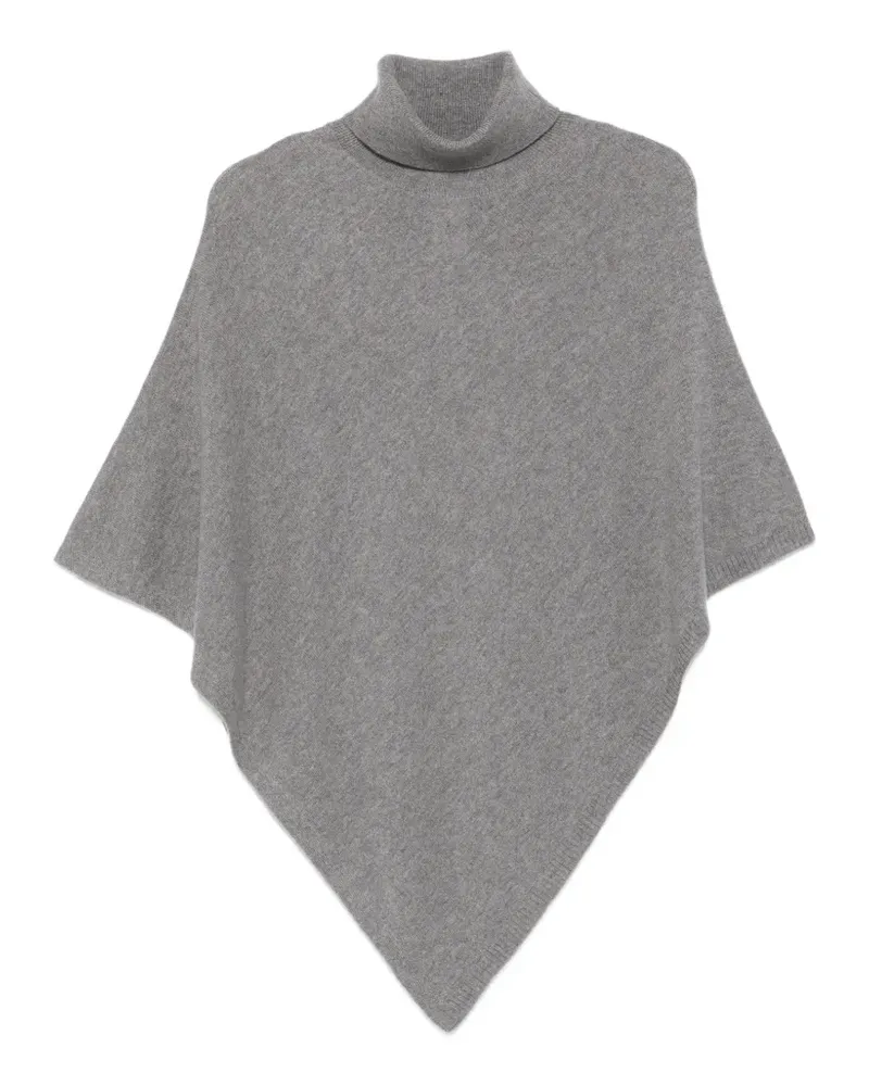 Patrizia Pepe asymmetric roll-neck poncho - Grau Grau