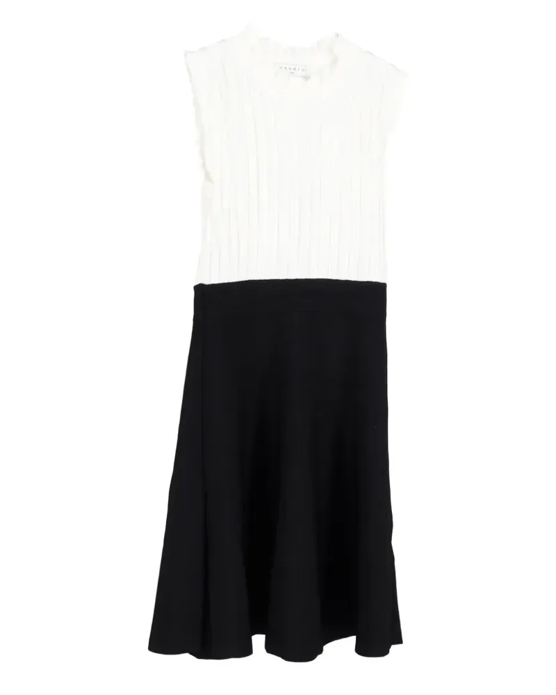 Sandro Edda two-tone knitted mini dress - Weiß Weiß