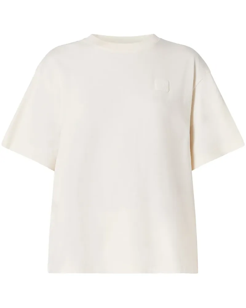 Lacoste Ausgeblichenes T-Shirt mit Patch - Nude Nude