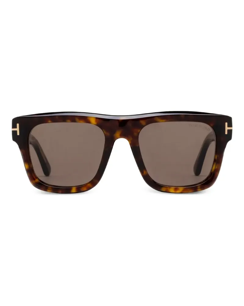 Tom Ford Sonnenbrille mit eckigem Gestell - Braun Braun