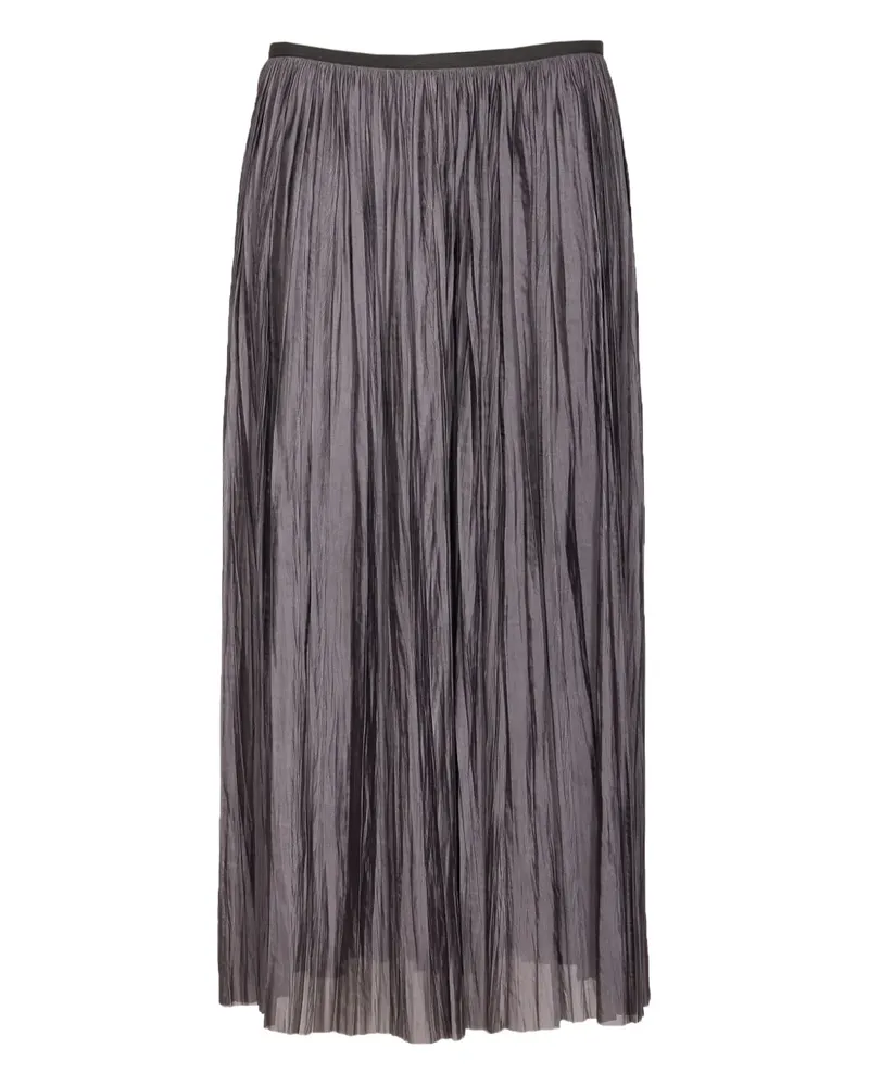 Roberto Collina Faltenrock mit elastischem Bund - Grau Grau