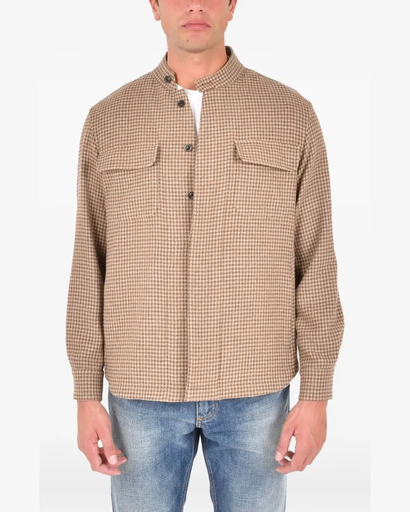 Boglioli Kariertes Hemd mit Brusttaschen - Braun Braun