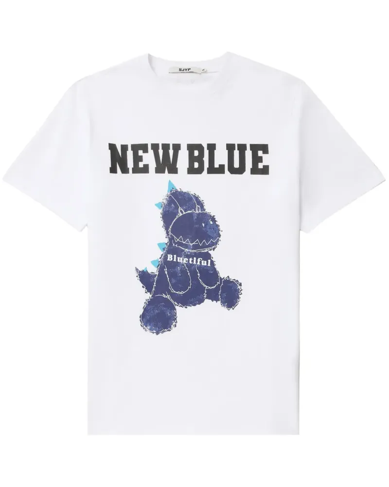 SJYP T-Shirt mit grafischem Print - Weiß Weiß