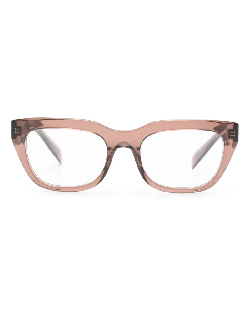 Prada Transparente Brille mit eckigem Gestell - Braun Braun