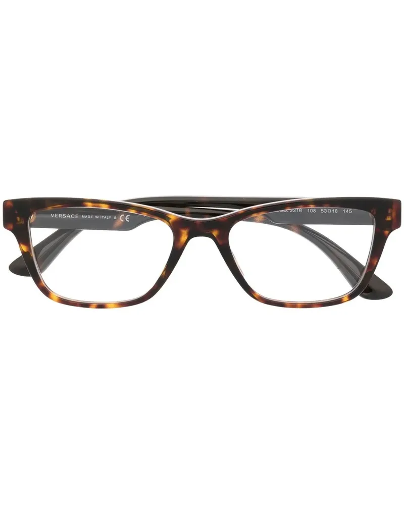 Versace Brille in Schildpattoptik - Braun Braun