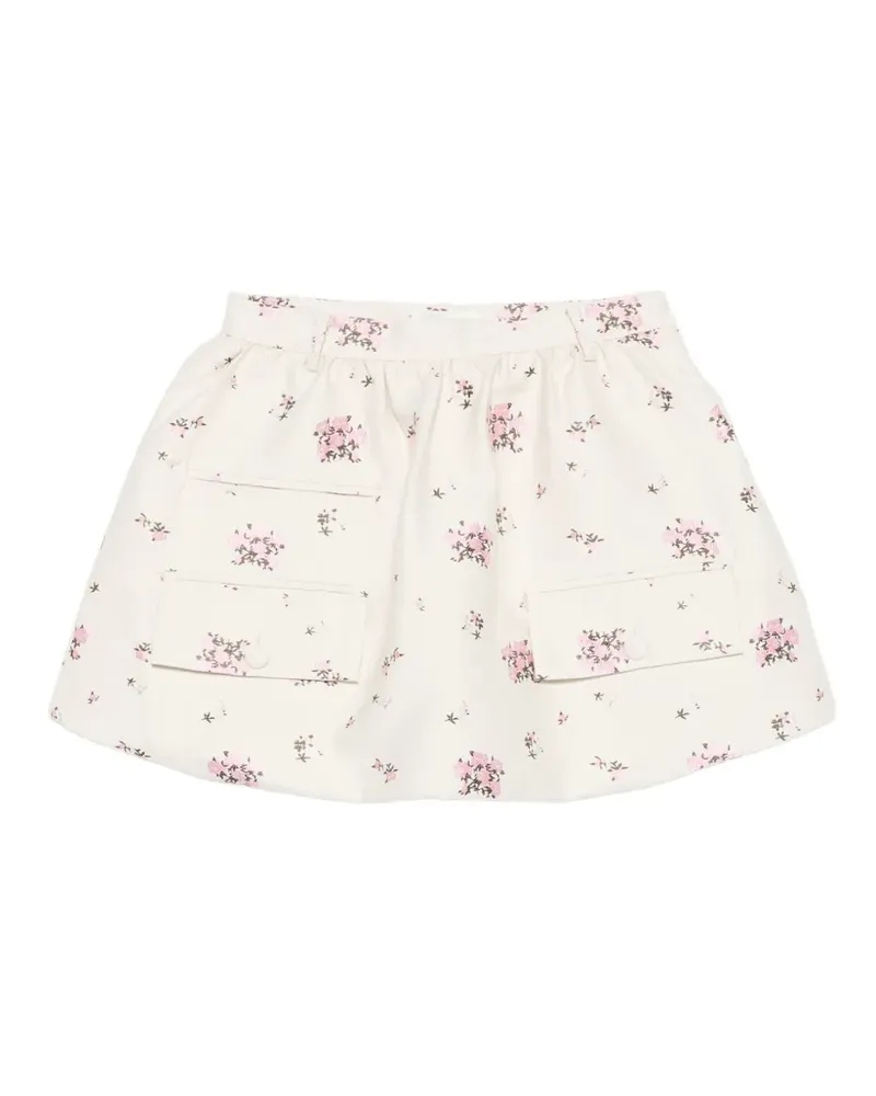 Baum und Pferdgarten Samaya floral flap-pocket mini skirt - Nude Nude