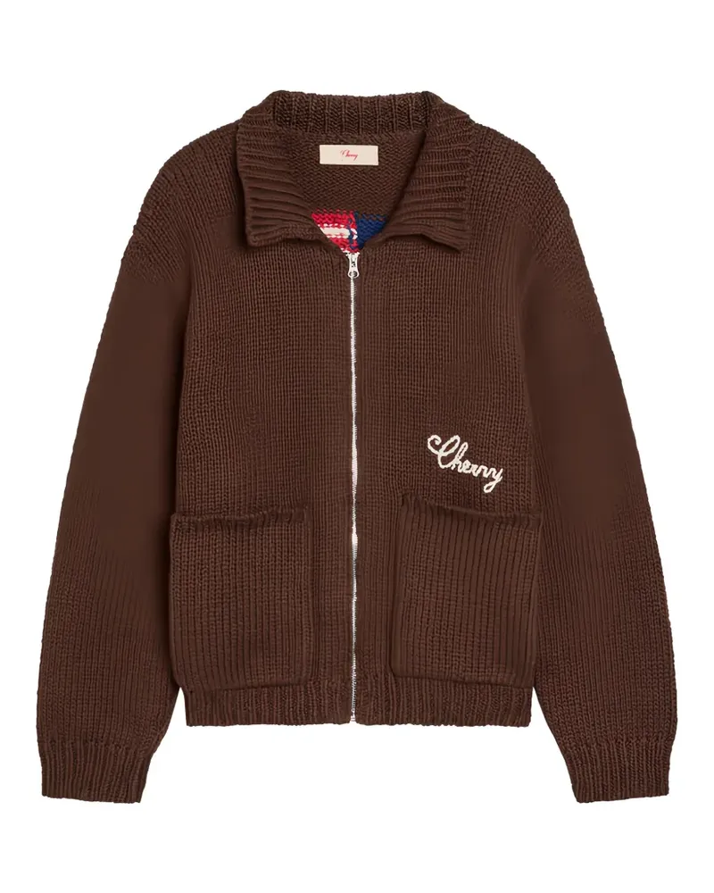 CHERRY LA Cardigan mit Reißverschluss - Braun Braun