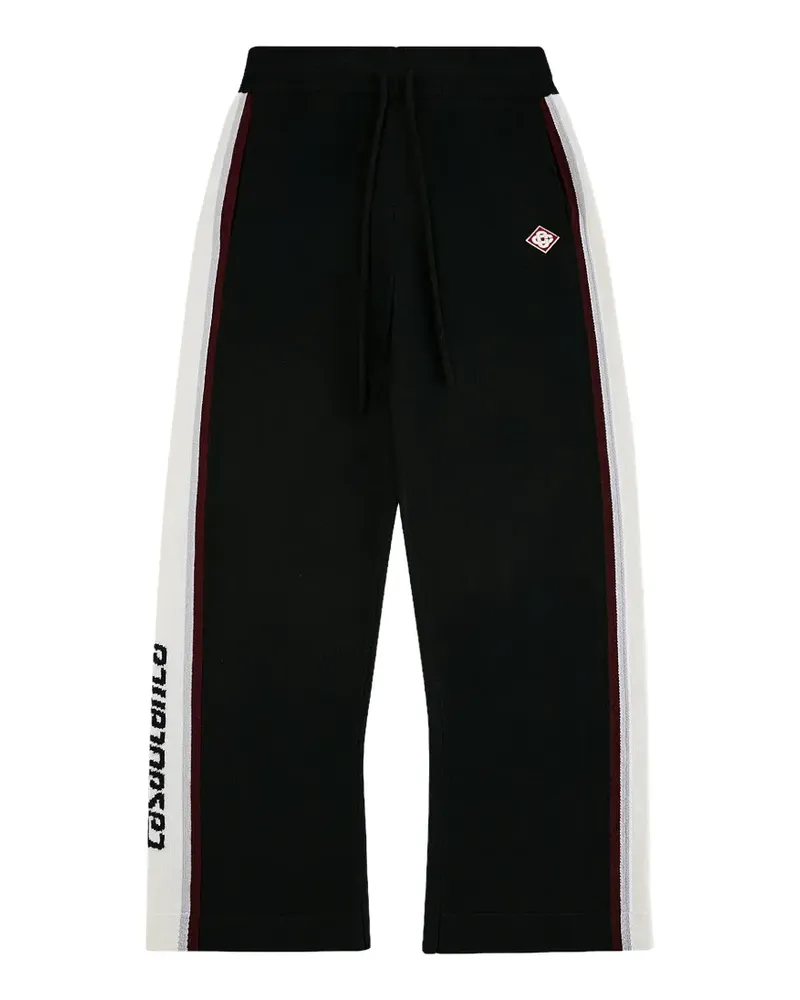 Casablanca Paris Gestreifte Merinohose - Schwarz Schwarz