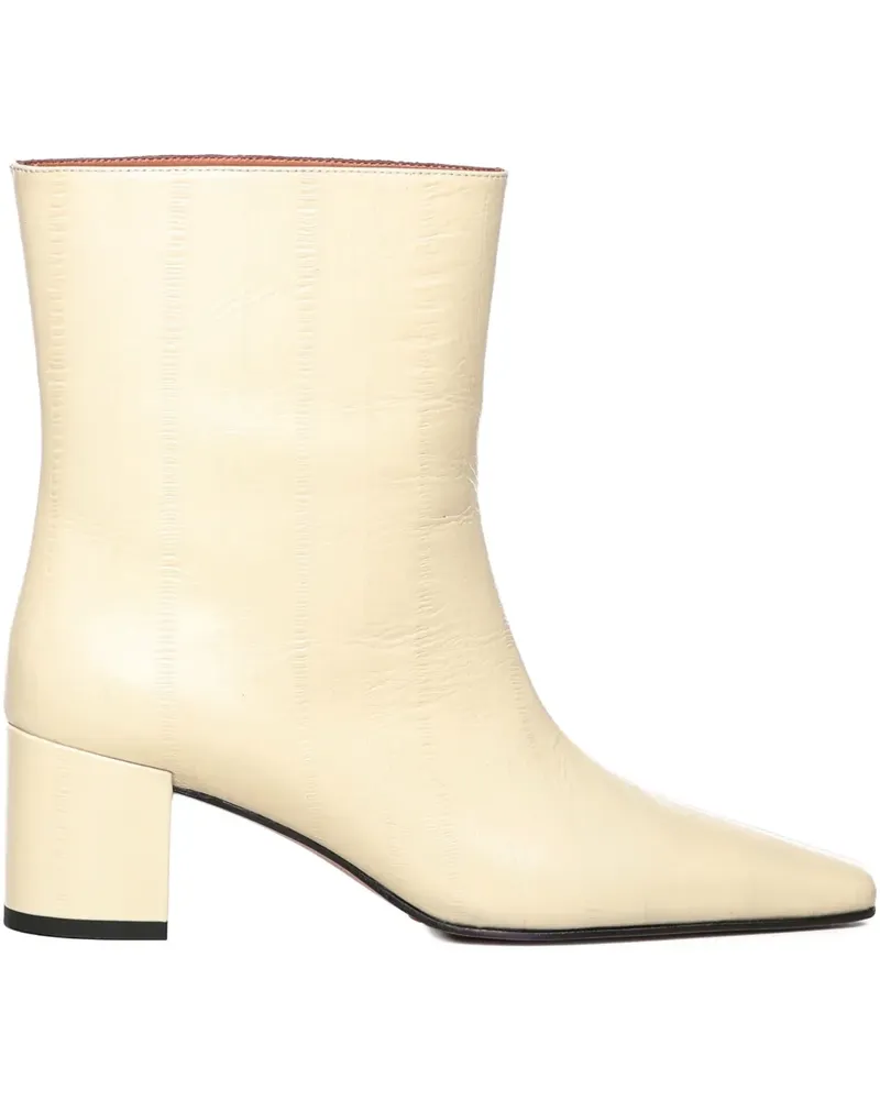 Giuliano Galiano 60mm Stefy leather ankle boot - Nude Nude
