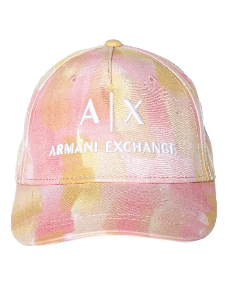 Armani Exchange logo-embroidered tie-dye baseball hat - Rosa Rosa