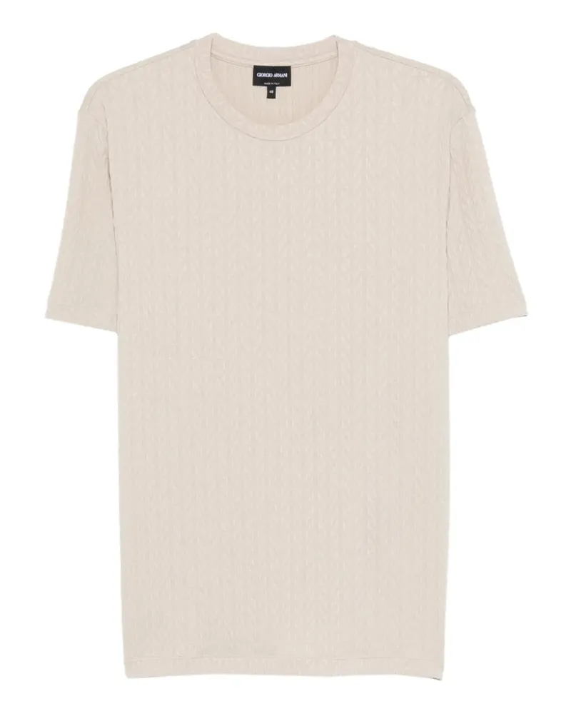 Giorgio Armani T-Shirt mit rundem Ausschnitt - Nude Nude
