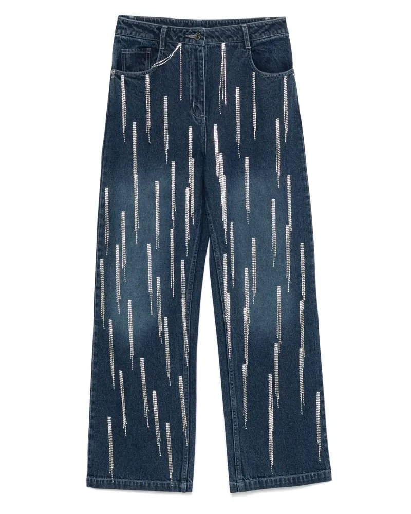 Patrizia Pepe Jeans mit Strass - Blau Blau