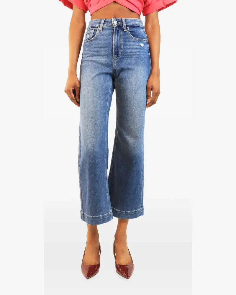 Paige Spotlight cropped wide-leg jeans - Blau Blau