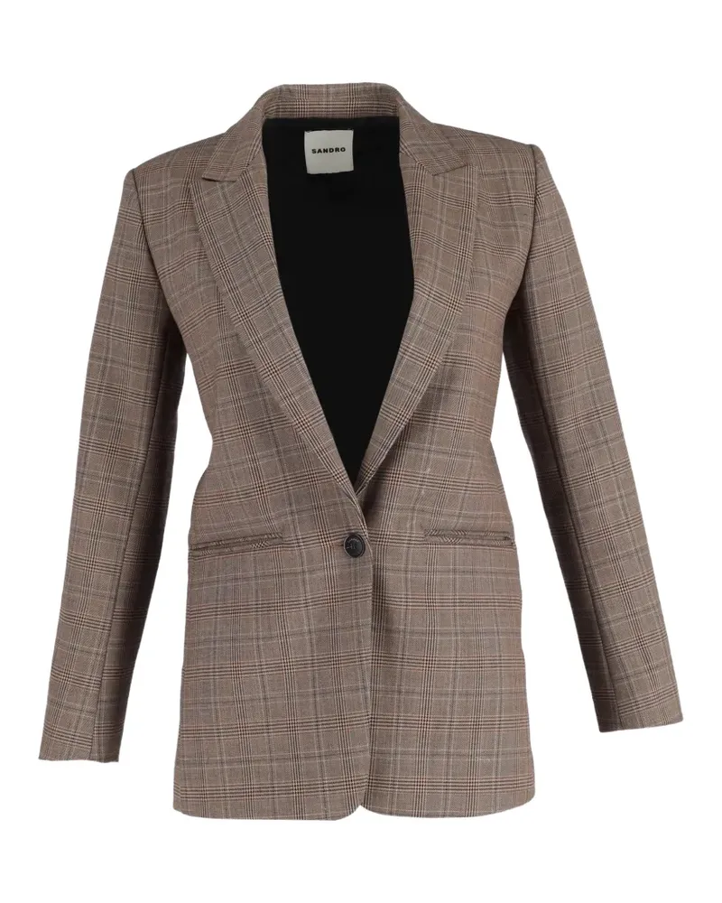Sandro Jada check-pattern blazer - Braun Braun
