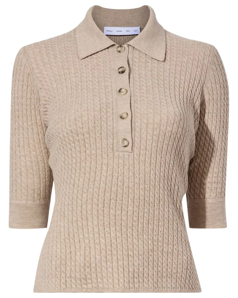 Proenza Schouler Gestricktes Poloshirt Nude