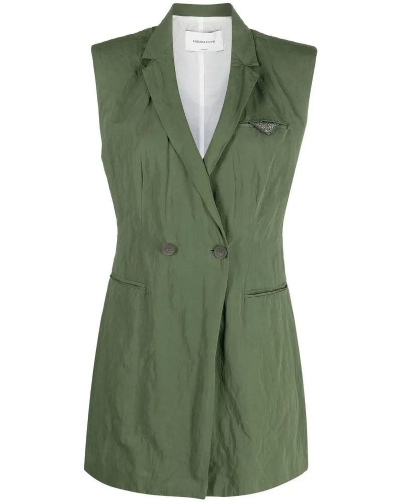 Fabiana Filippi Ärmelloser Blazer - Grün Grün