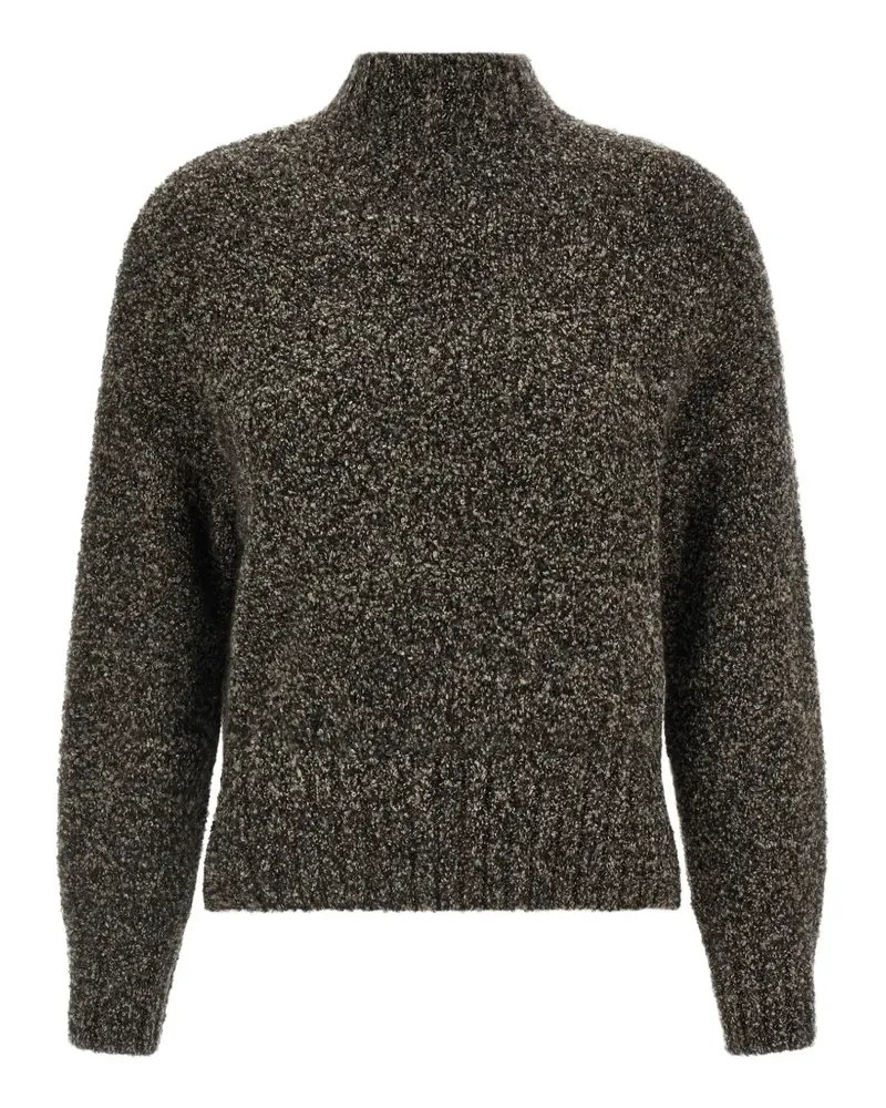 AGNONA bouclé high-neck sweater - Braun Braun