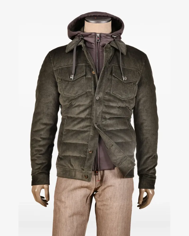 Kiton Gesteppte Kired Erta Cordjacke - Grün Grün