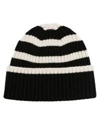 Totême Signature Stripe Beanie Schwarz