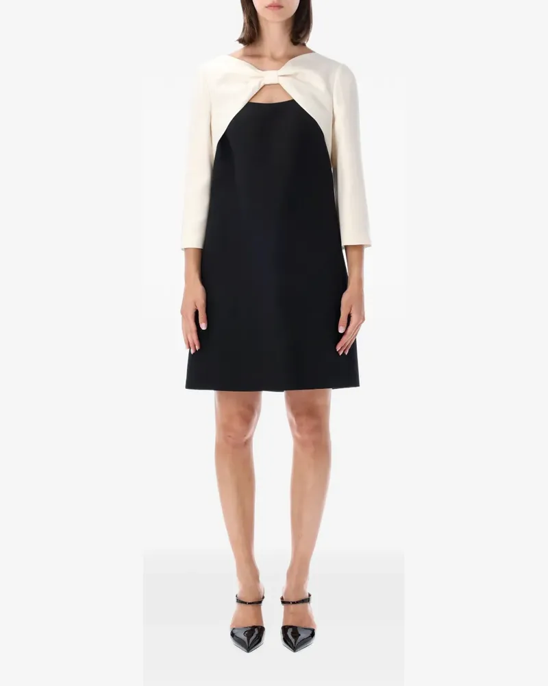 Valentino Garavani Crepe Couture bow-detail mini dress - Schwarz Schwarz