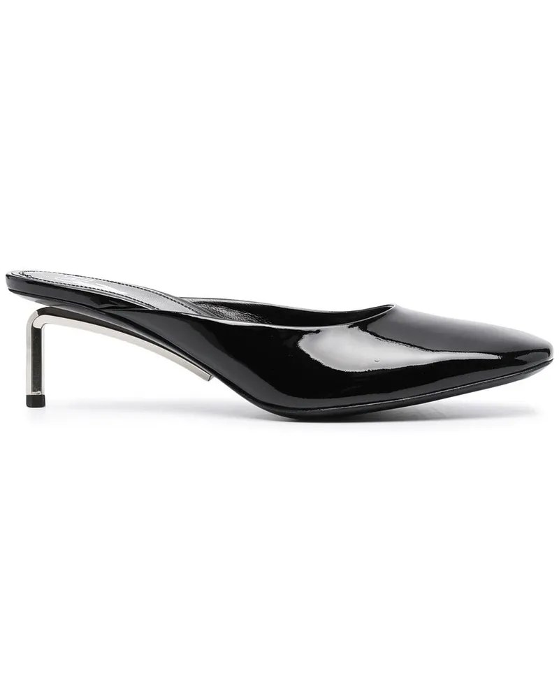 OFF-WHITE Allen Mules mit eckiger Kappe - Schwarz Schwarz