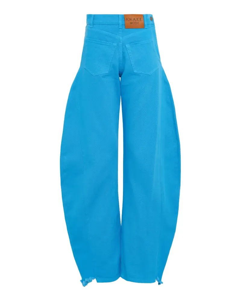 A.W.A.K.E. logo-patch tapered jeans - Blau Blau