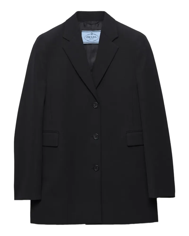 Prada single-breasted gabardine jacket - Schwarz Schwarz