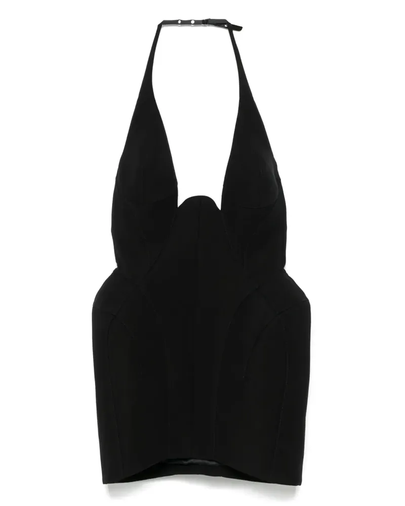 Thierry Mugler Elegantes Minikleid - Schwarz Schwarz