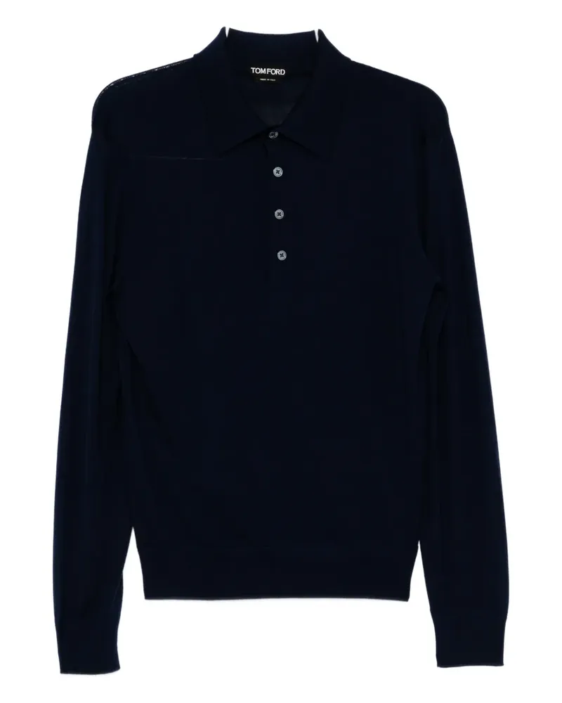Tom Ford wool polo shirt - Blau Blau