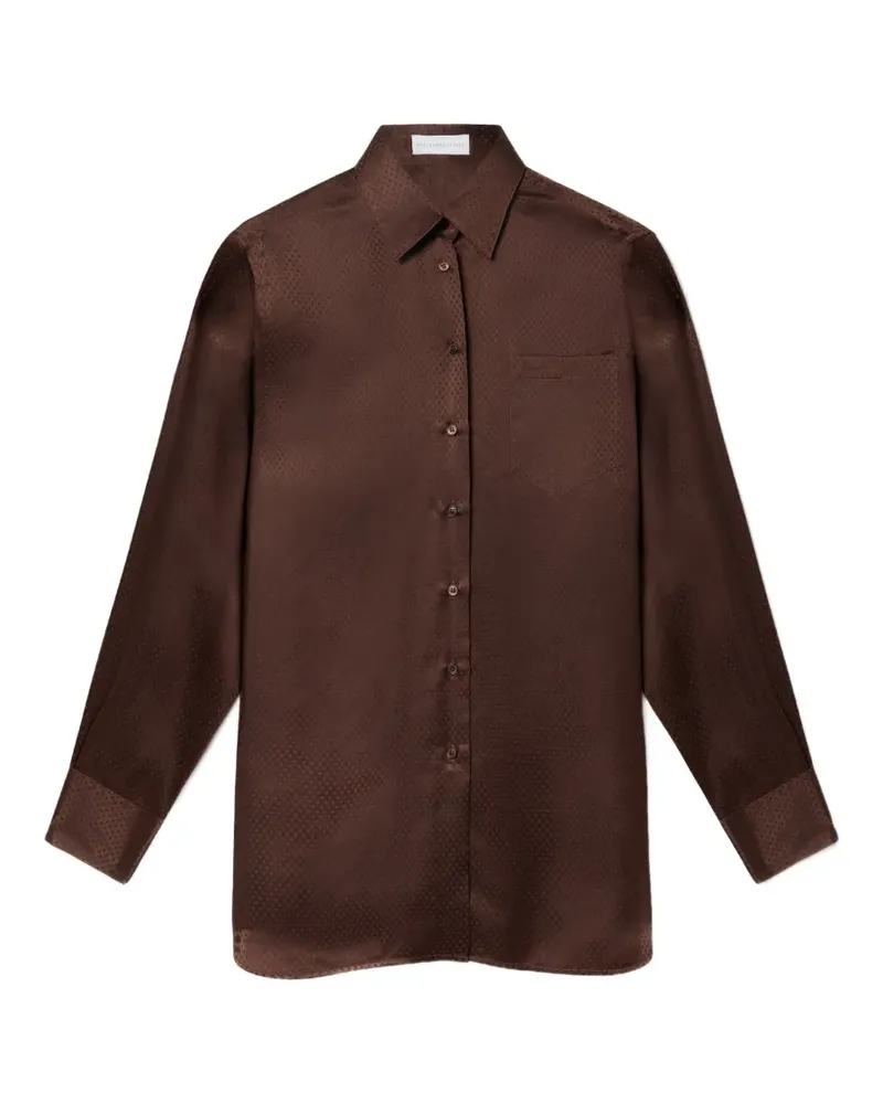 Stella McCartney Jacquard-Hemd mit Logo - Braun Braun