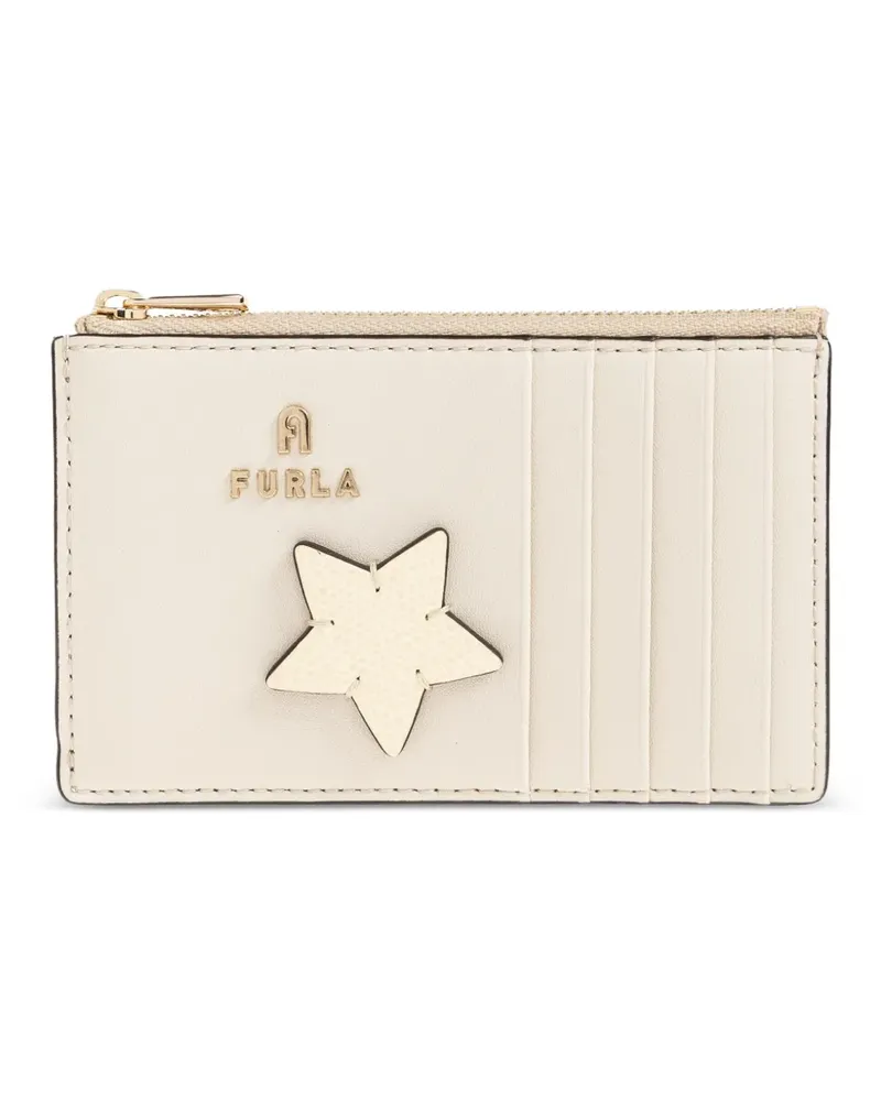Furla Camelia Medium star-patch card holder - Nude Nude