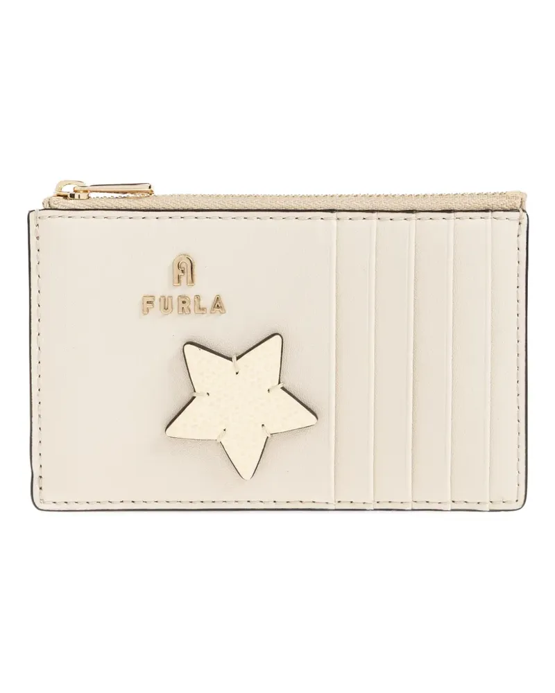 Furla Camelia Medium star-patch card holder - Nude Nude