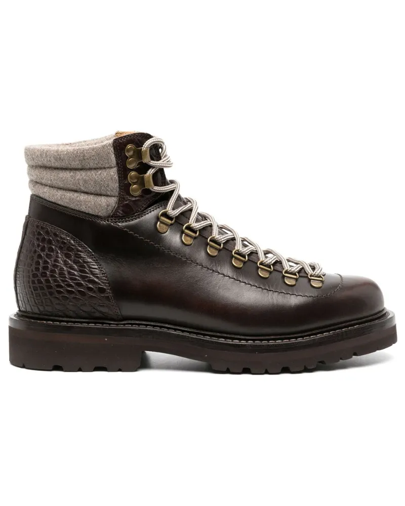 Brunello Cucinelli Knöchelhohe Schnürstiefel - Braun Braun