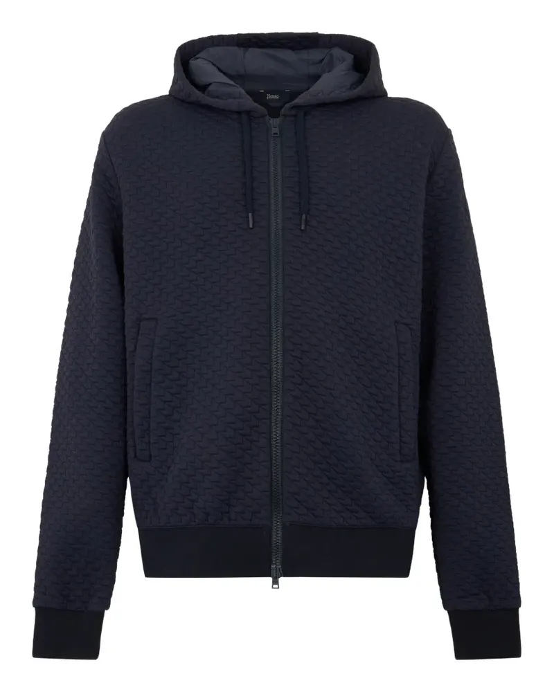 Herno Strukturierte Kapuzenjacke - Blau Blau