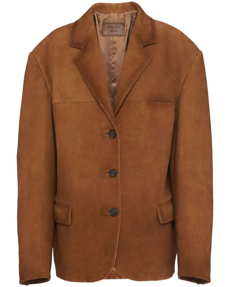 Prada Blazer aus Wildleder - Braun Braun