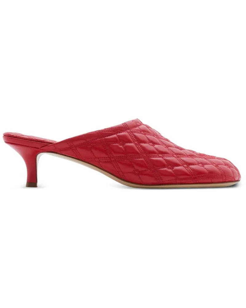 Burberry Gesteppte Mules mit Stickerei - Rot Rot