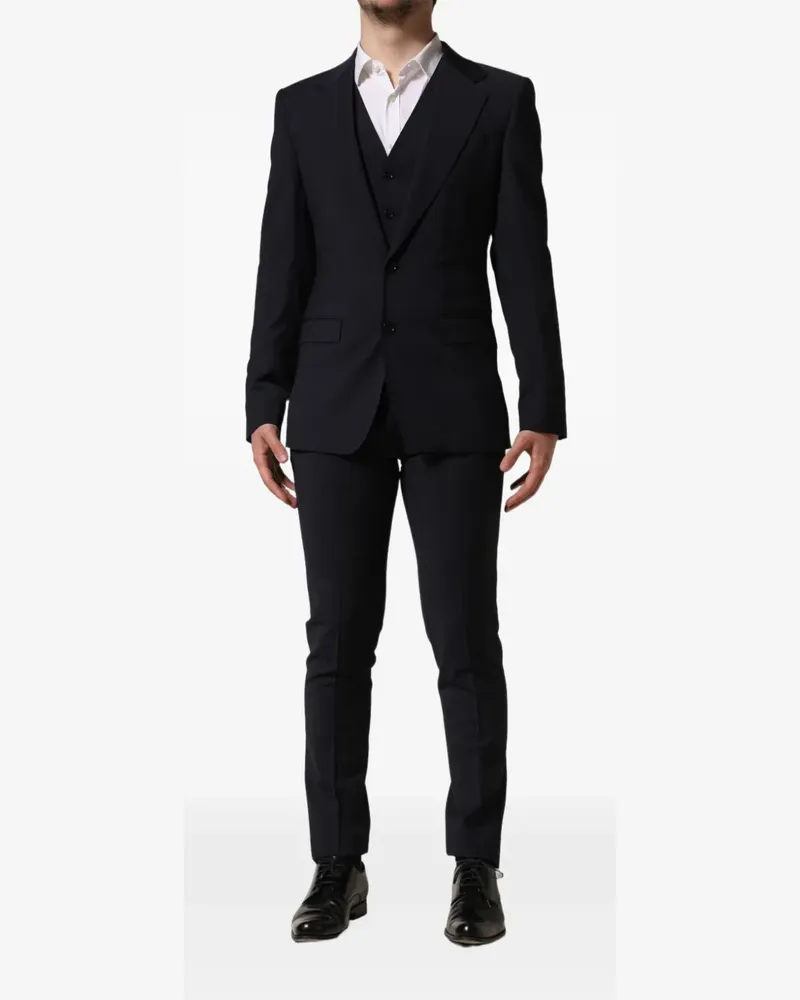 Dolce & Gabbana single-breasted slim-fit suit set (set of three) - Schwarz Schwarz
