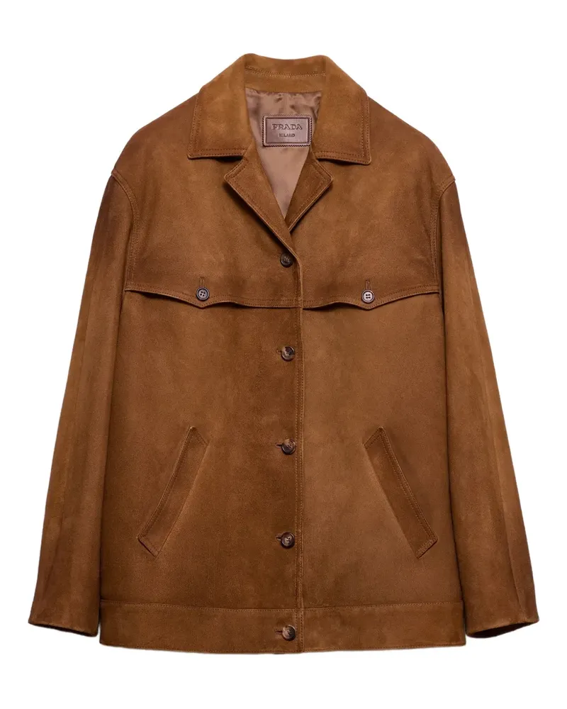 Prada Hemdjacke aus Wildleder - Braun Braun