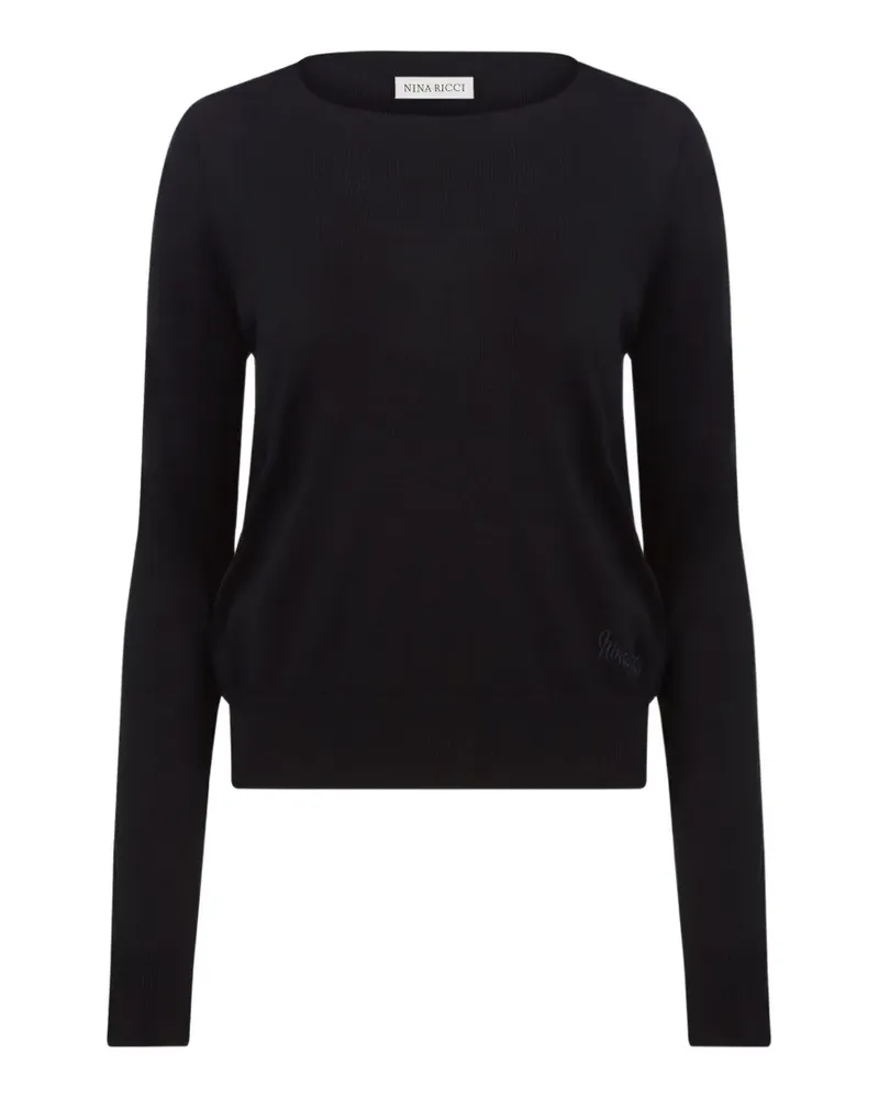 Nina Ricci Rückenfreier Pullover mit Schleife - Schwarz Schwarz